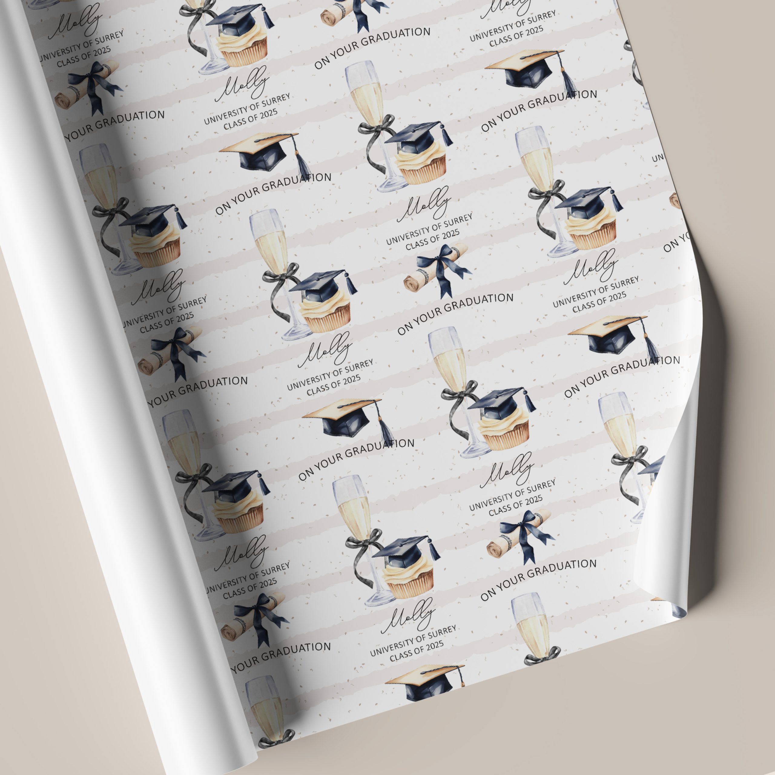Personalised Graduation Wrapping Paper