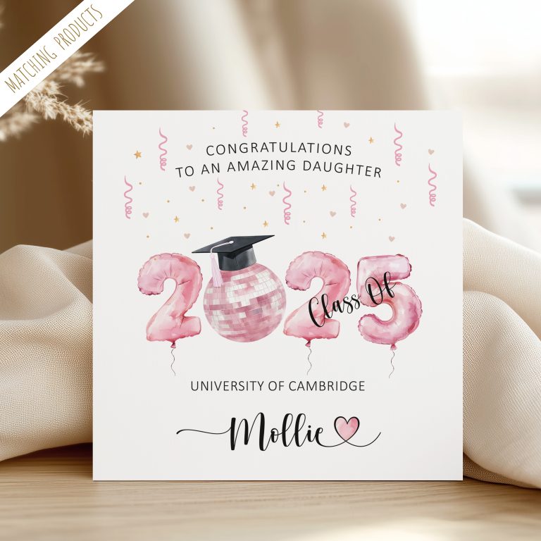 Personalised Champagne Graduation Card