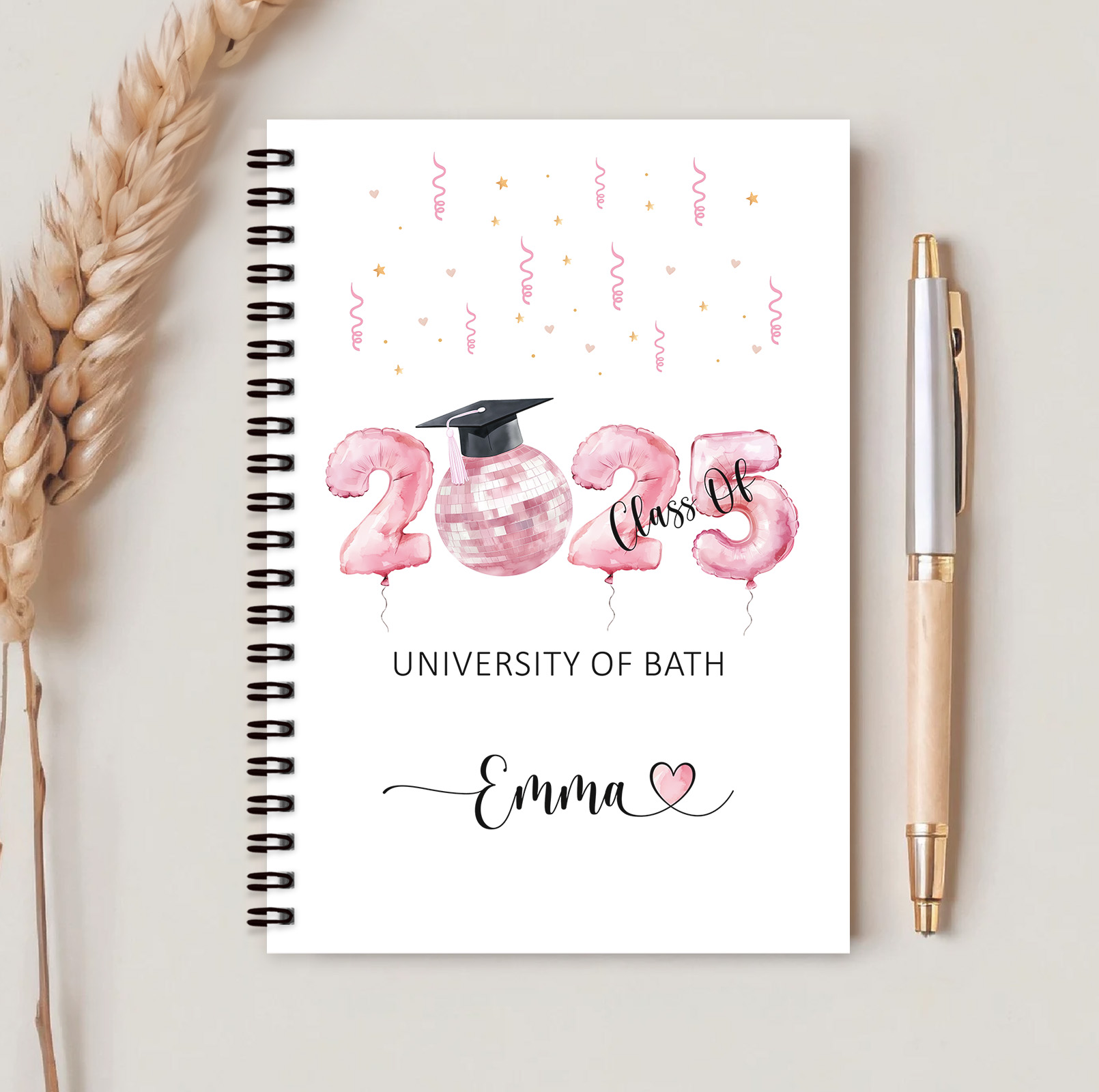 Personalised Graduation Notebook