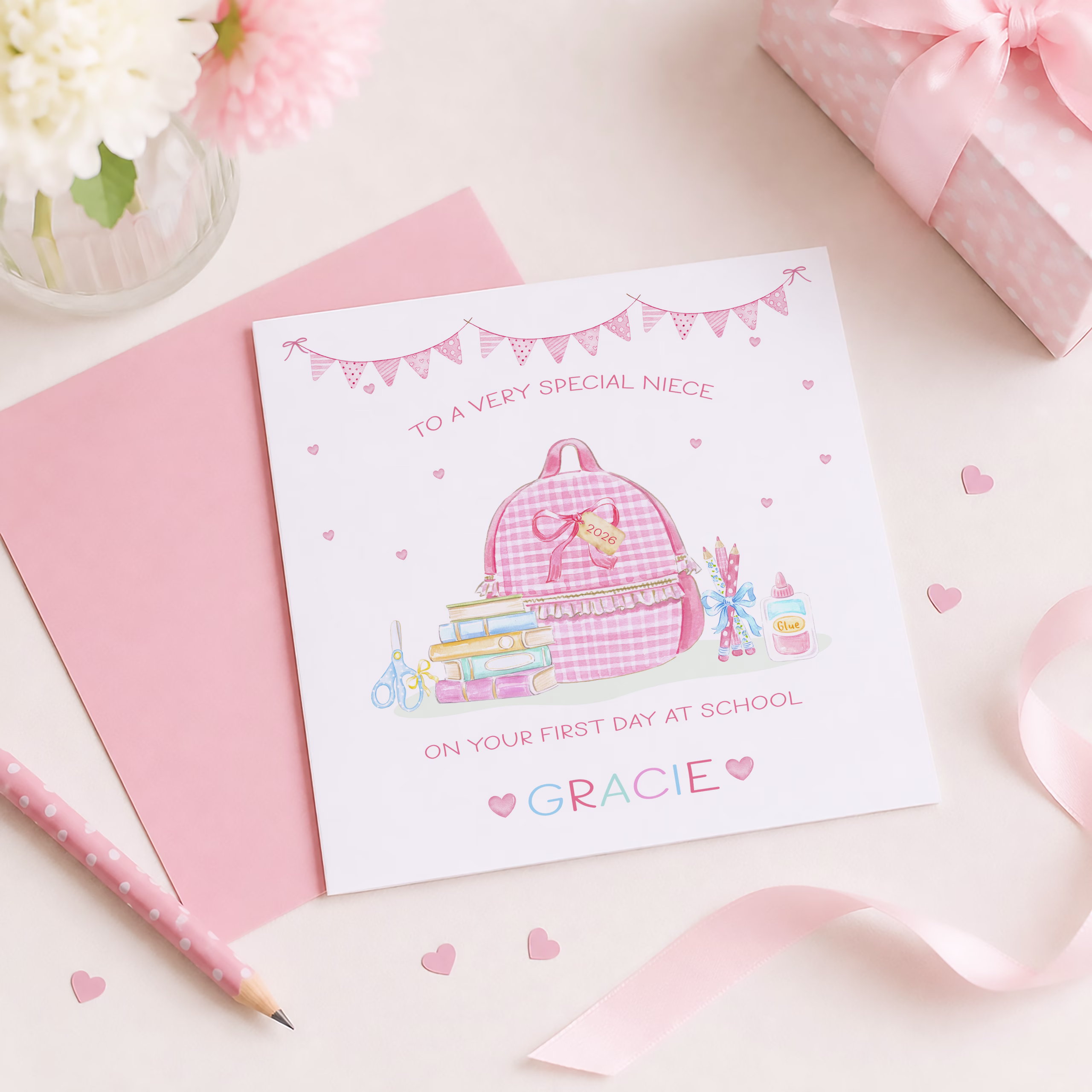 Girls Back To School Cards