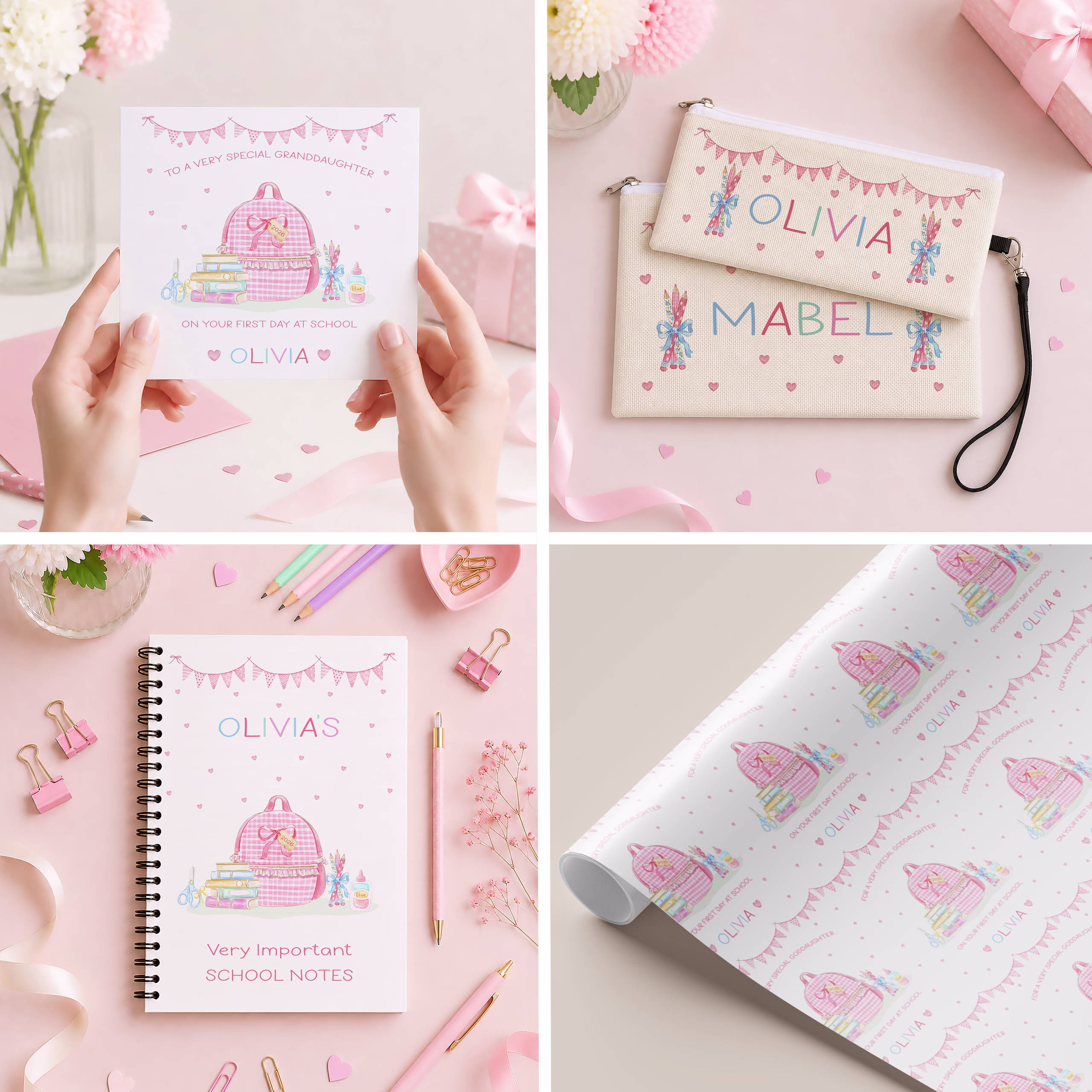 Girls Back To School Cards