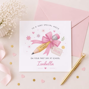 Girls Back To School Card