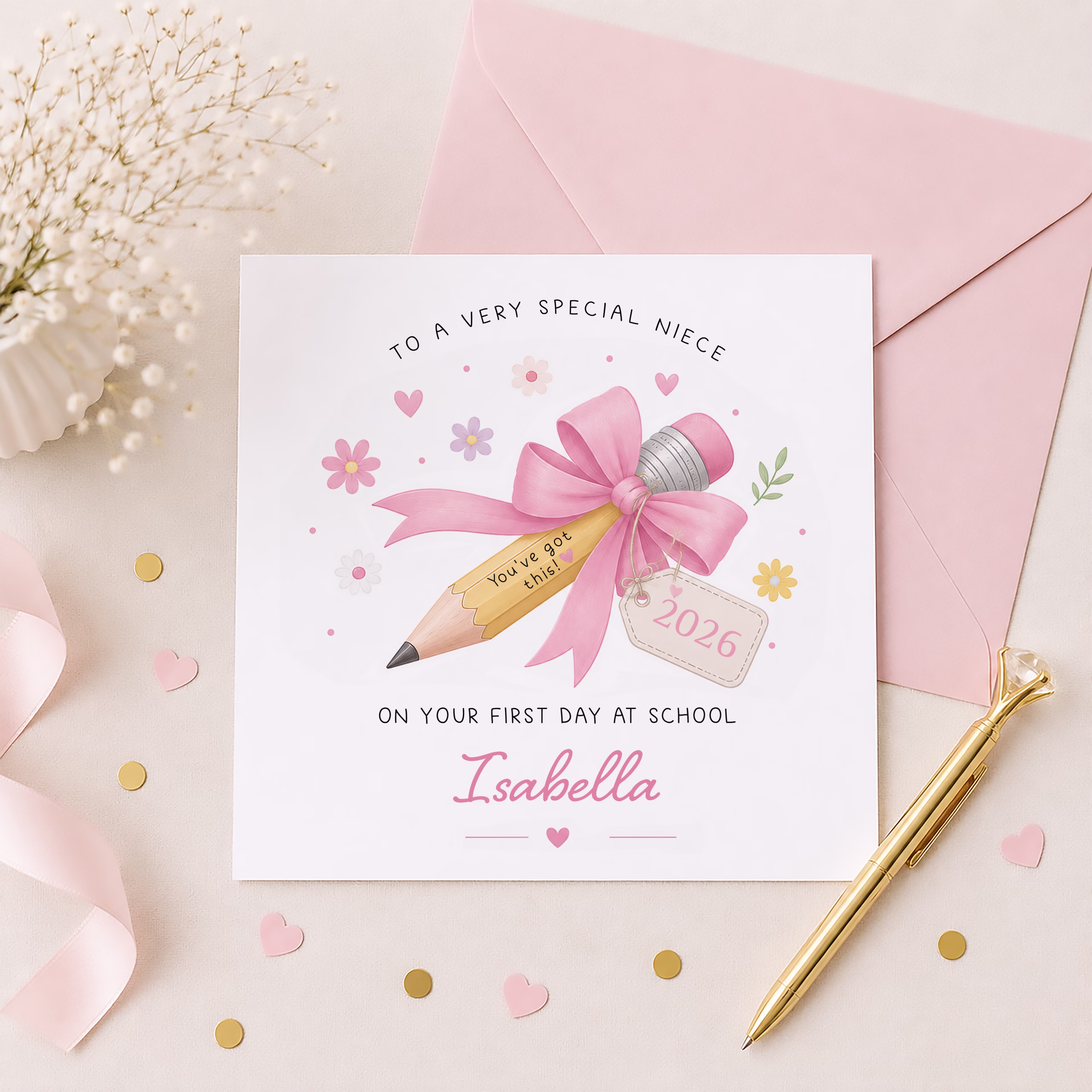 Girls Back To School Card