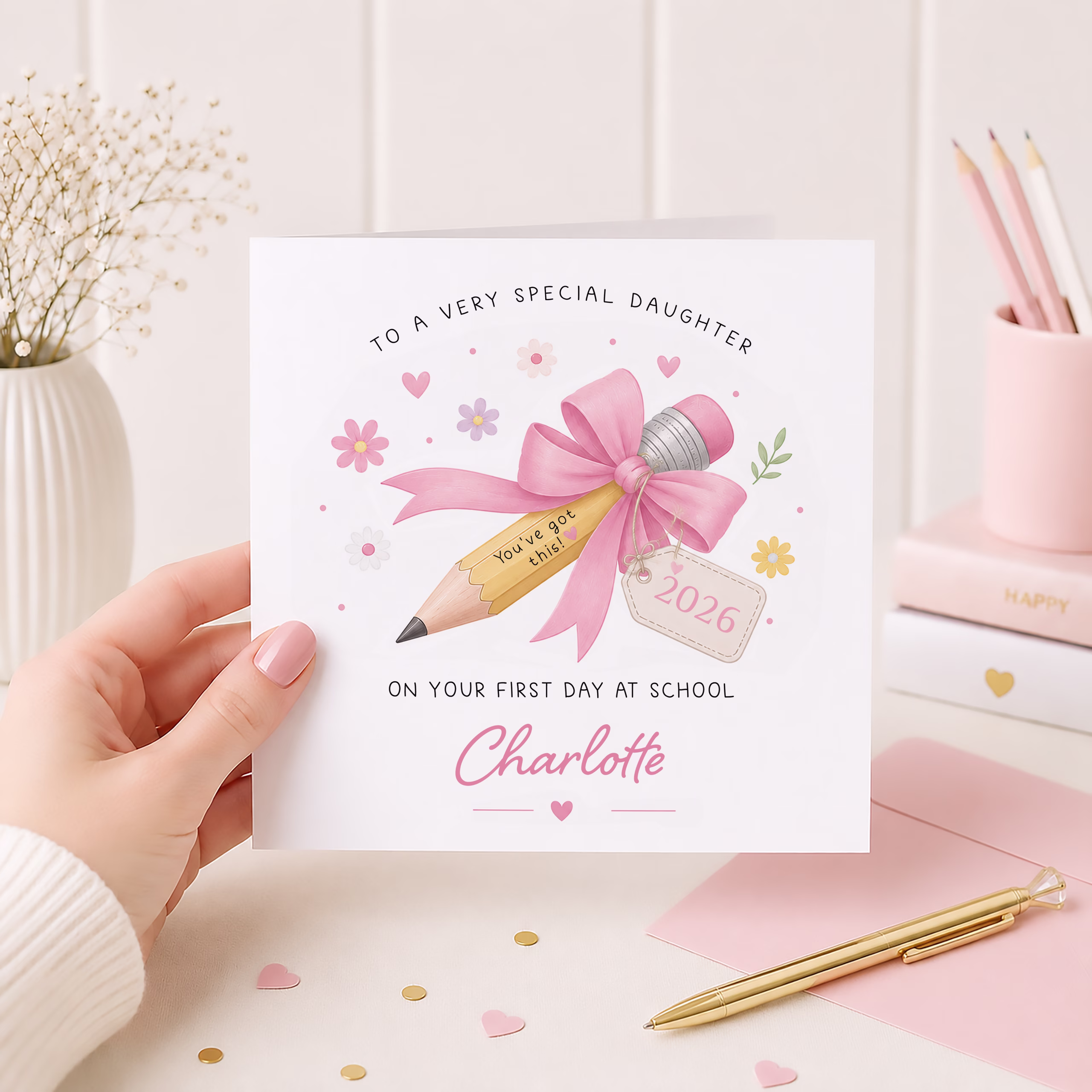 Girls Back To School Card