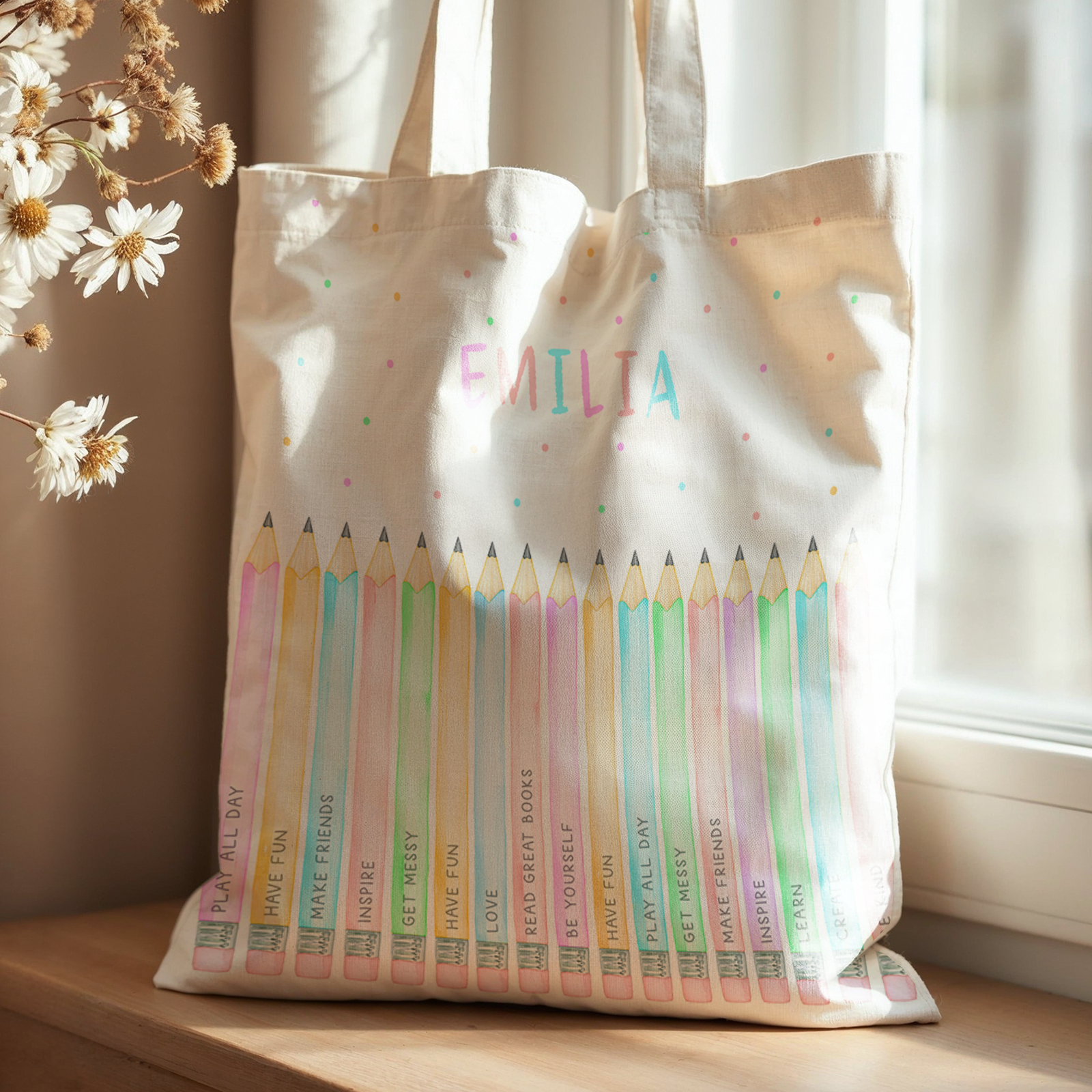 Personalised School Tote Bag