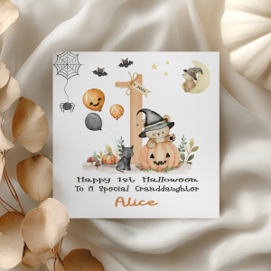 personalised 1st halloween card