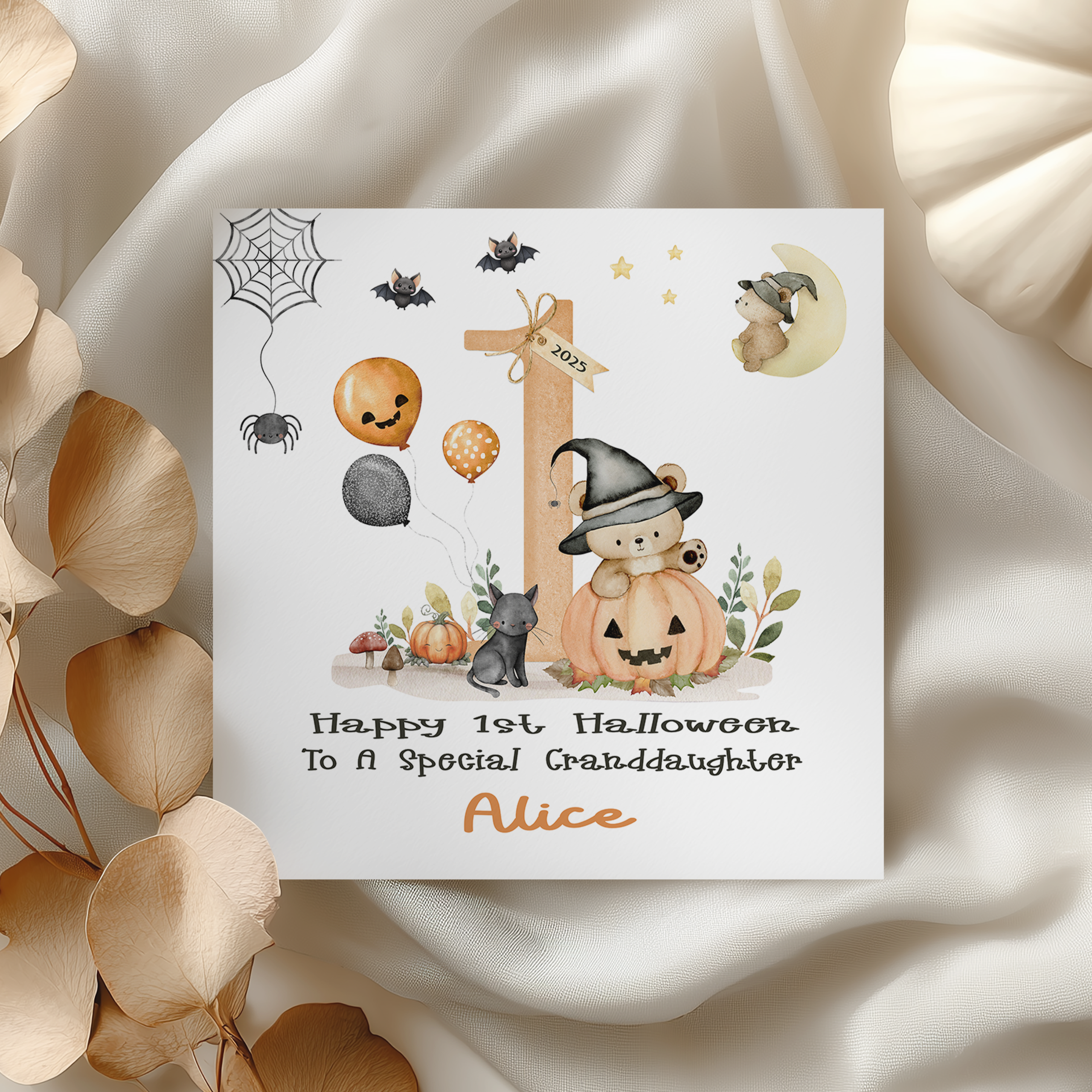 personalised 1st halloween card