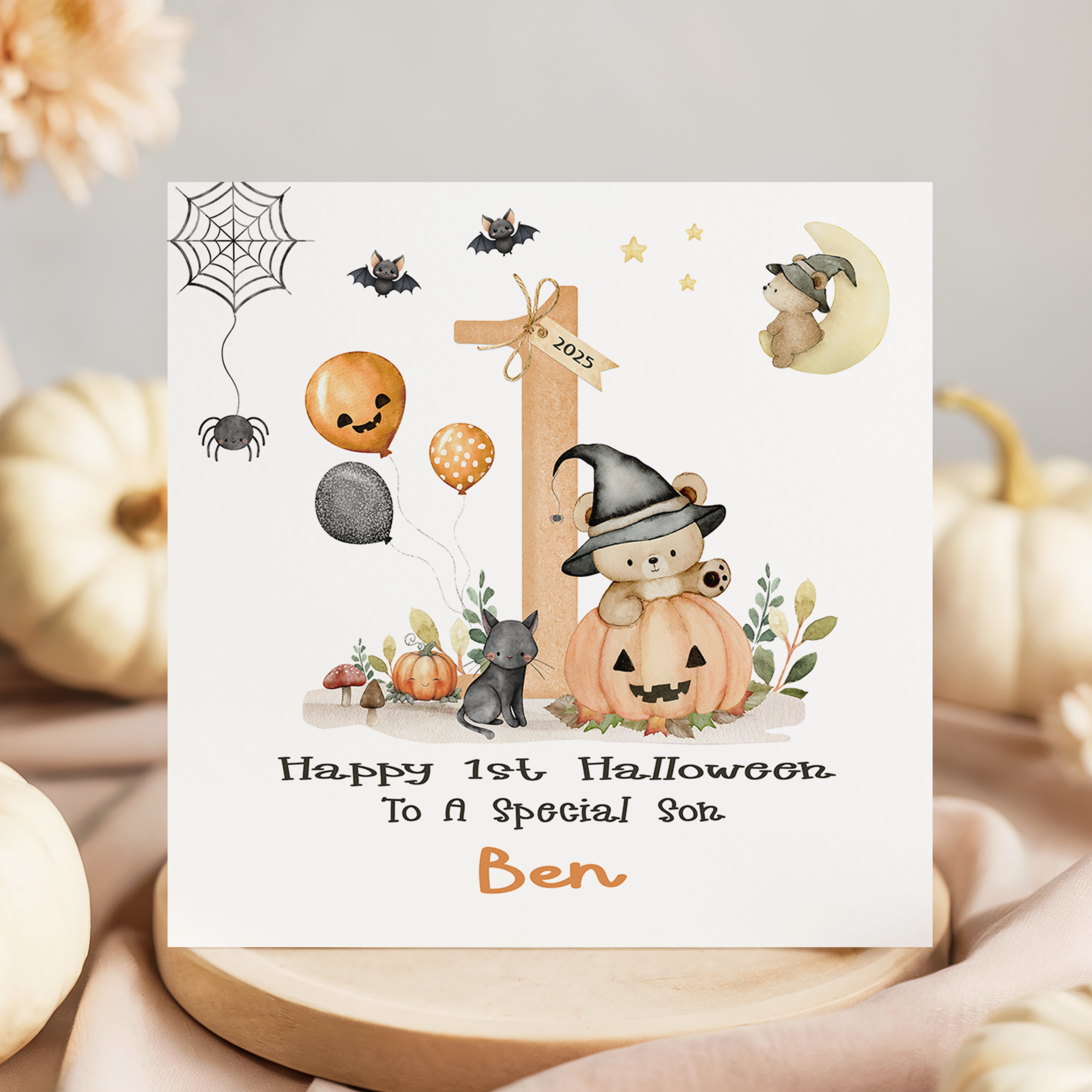 personalised 1st halloween card
