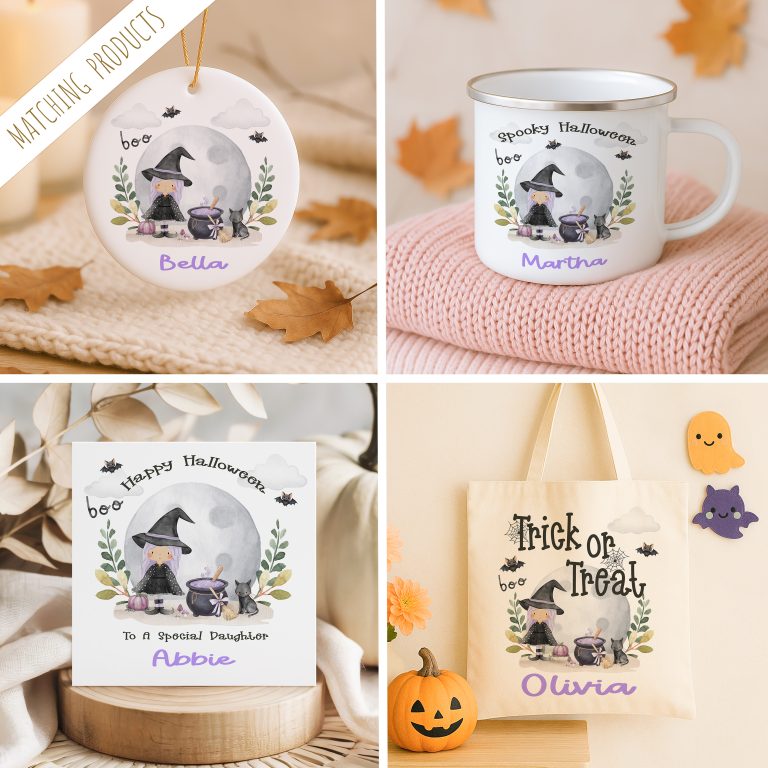 Personalised Girls Halloween Card