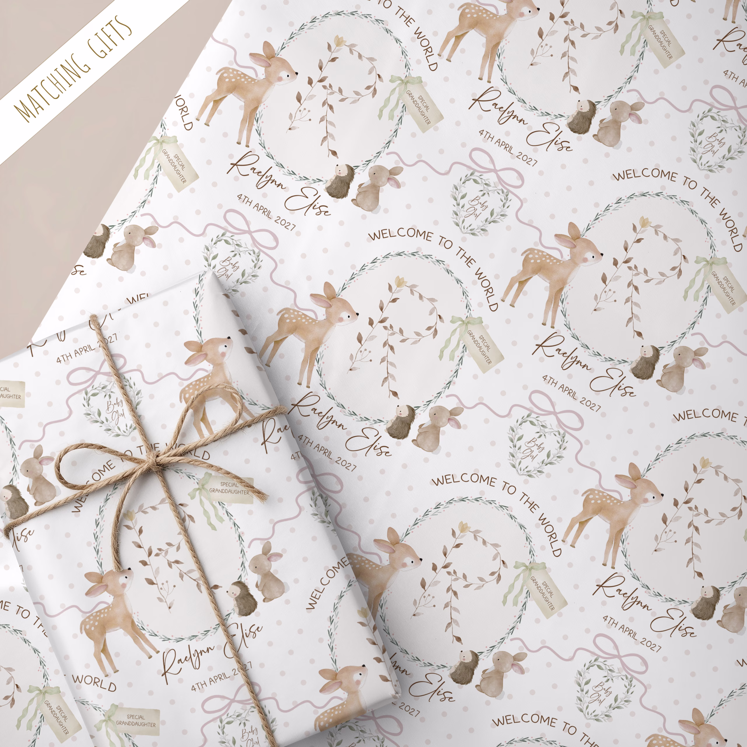 New Baby Gift Wrapping Paper