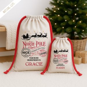 Personalised North Pole Christmas Sack