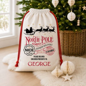 Personalised Christmas Santa Sack – North Pole