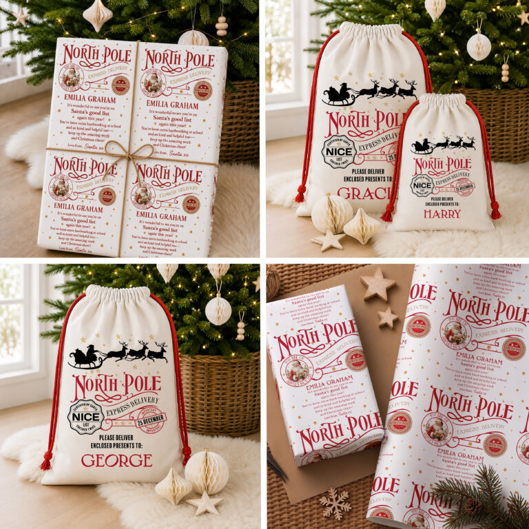 Personalised North Pole Christmas Sack