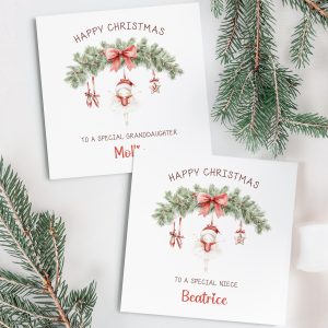 Red Ballerina Christmas Card