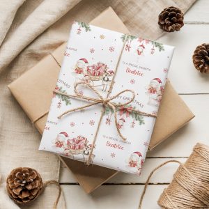 personalised red ballet gift wrapping paper