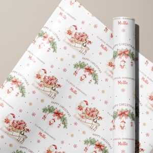 personalised red ballet gift wrapping paper