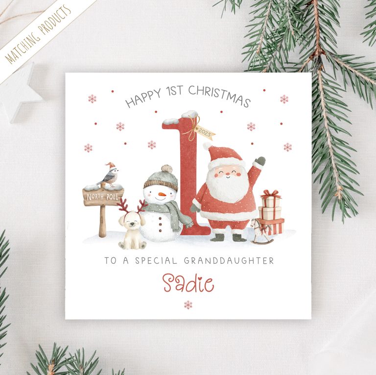 Baby’s Personalised 1st Christmas Card