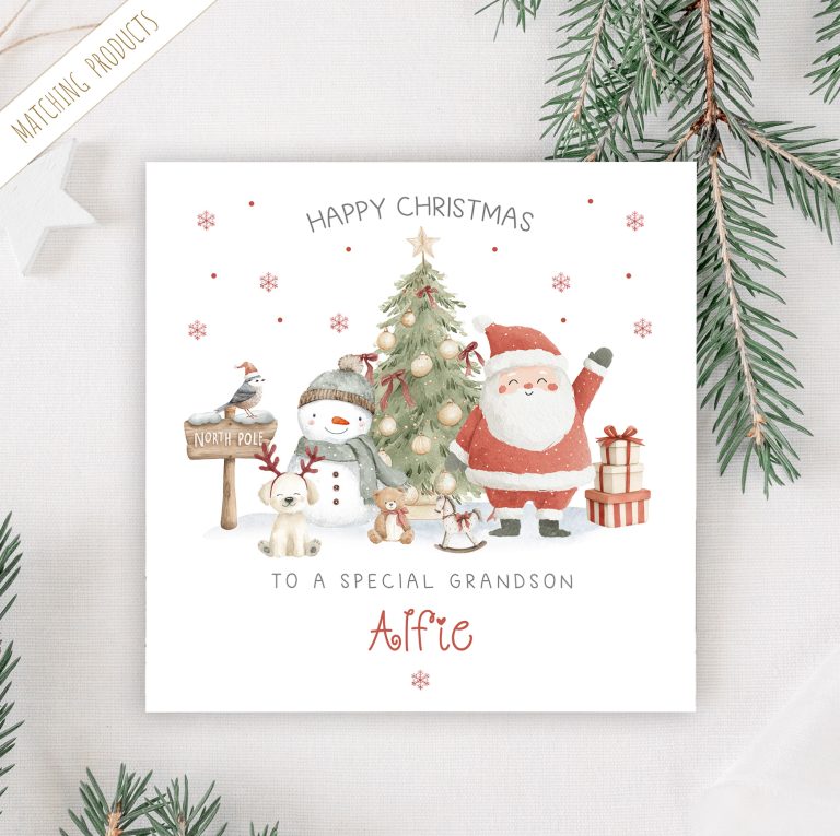 Personalised Santa Claus Christmas Card