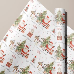 Personalised Santa Claus Gift Wrapping Paper