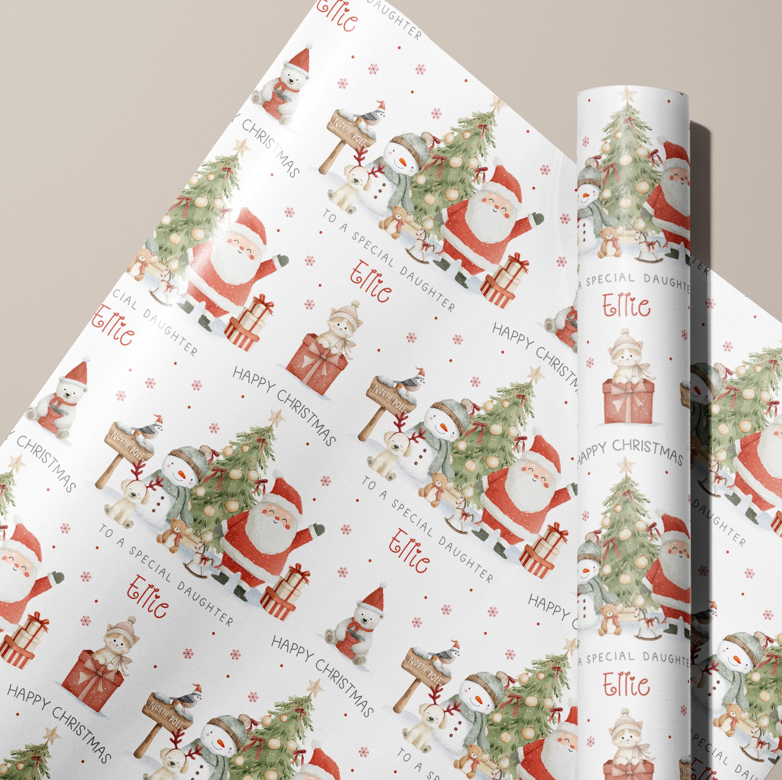 Personalised Santa Claus Gift Wrapping Paper