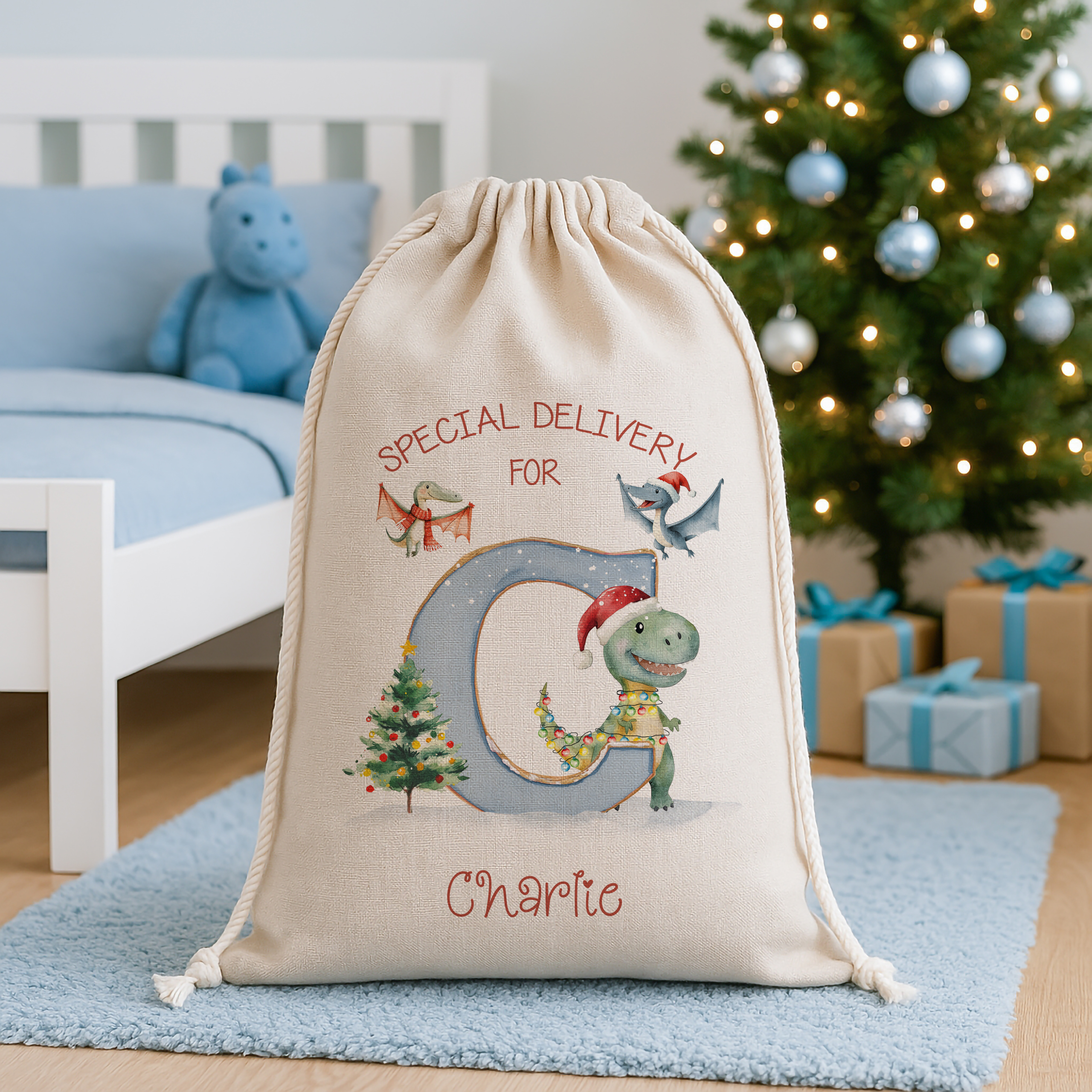 Dinosaur Christmas Sack