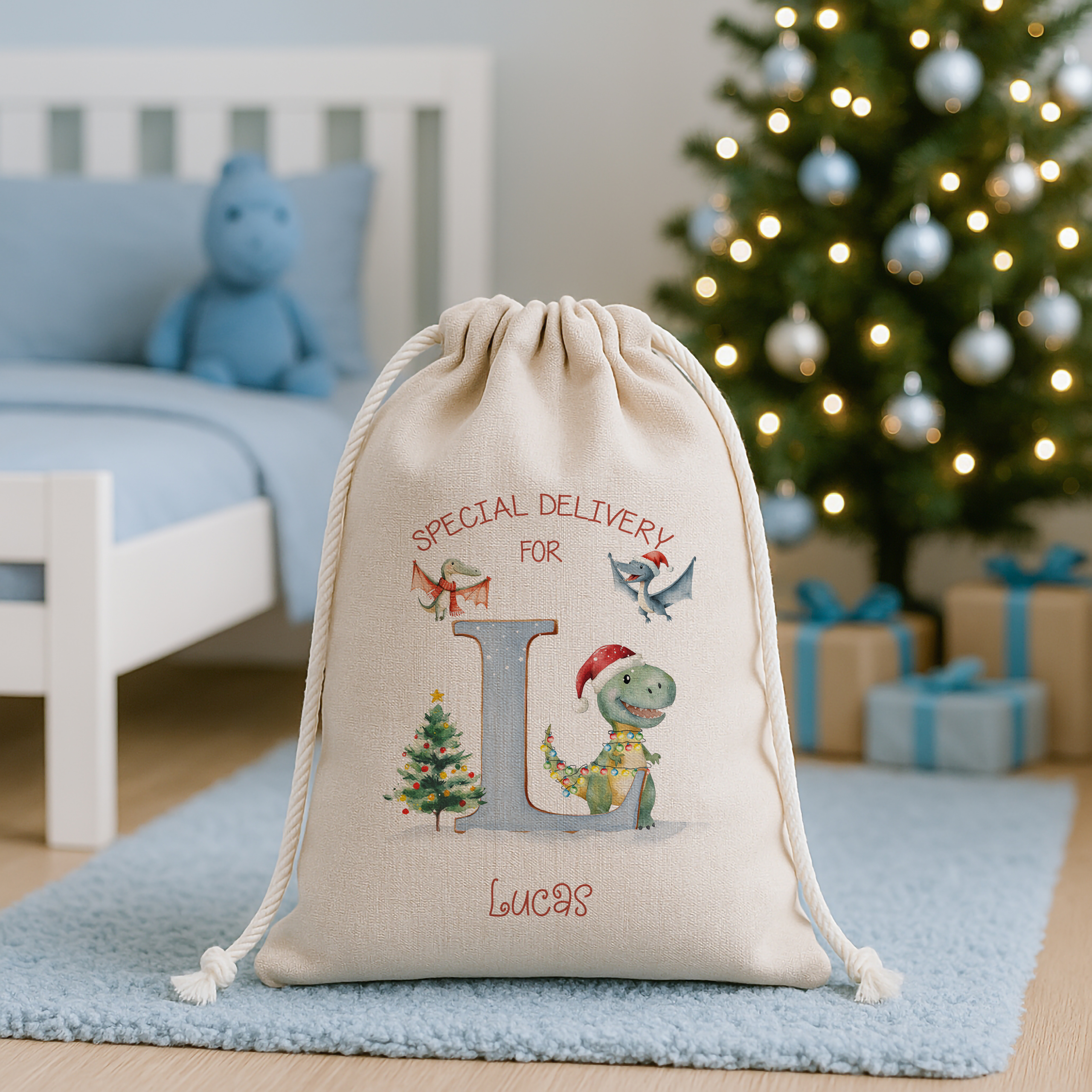Dinosaur Christmas Sack