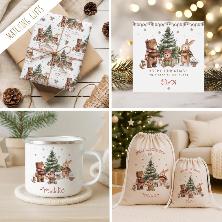 Personalised Christmas Woodland Animals Sack
