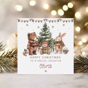 Woodland Animals Christmas Card