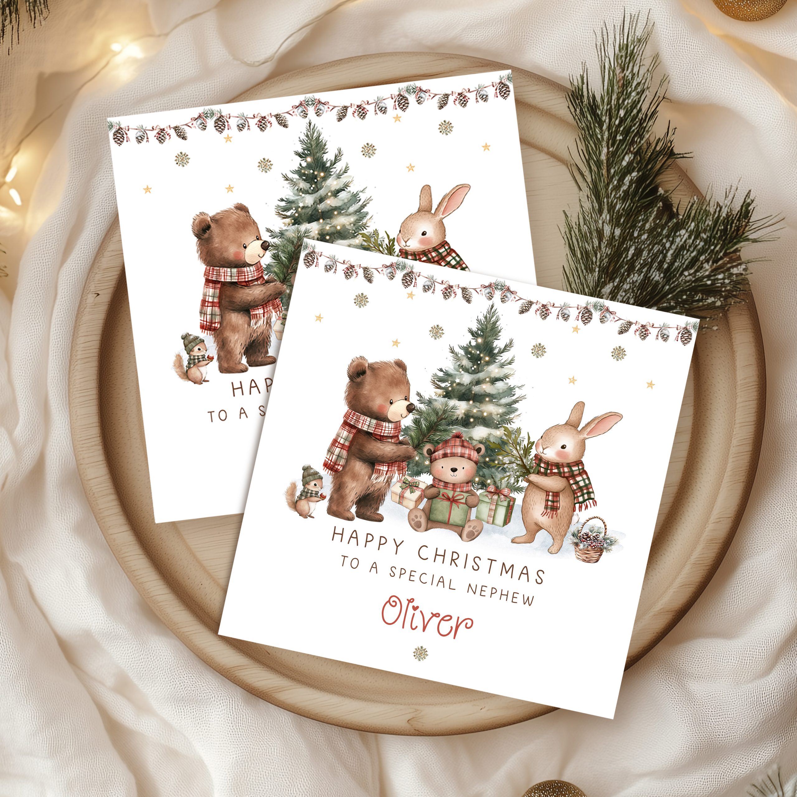 Woodland Animals Christmas Card