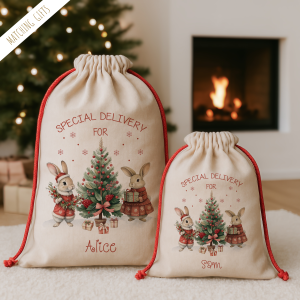 Christmas Duck & Rabbits CHRISTMAS SACK