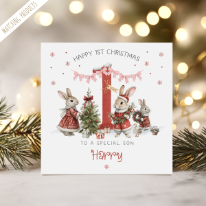 Babys 1st Personalised Christmas Card