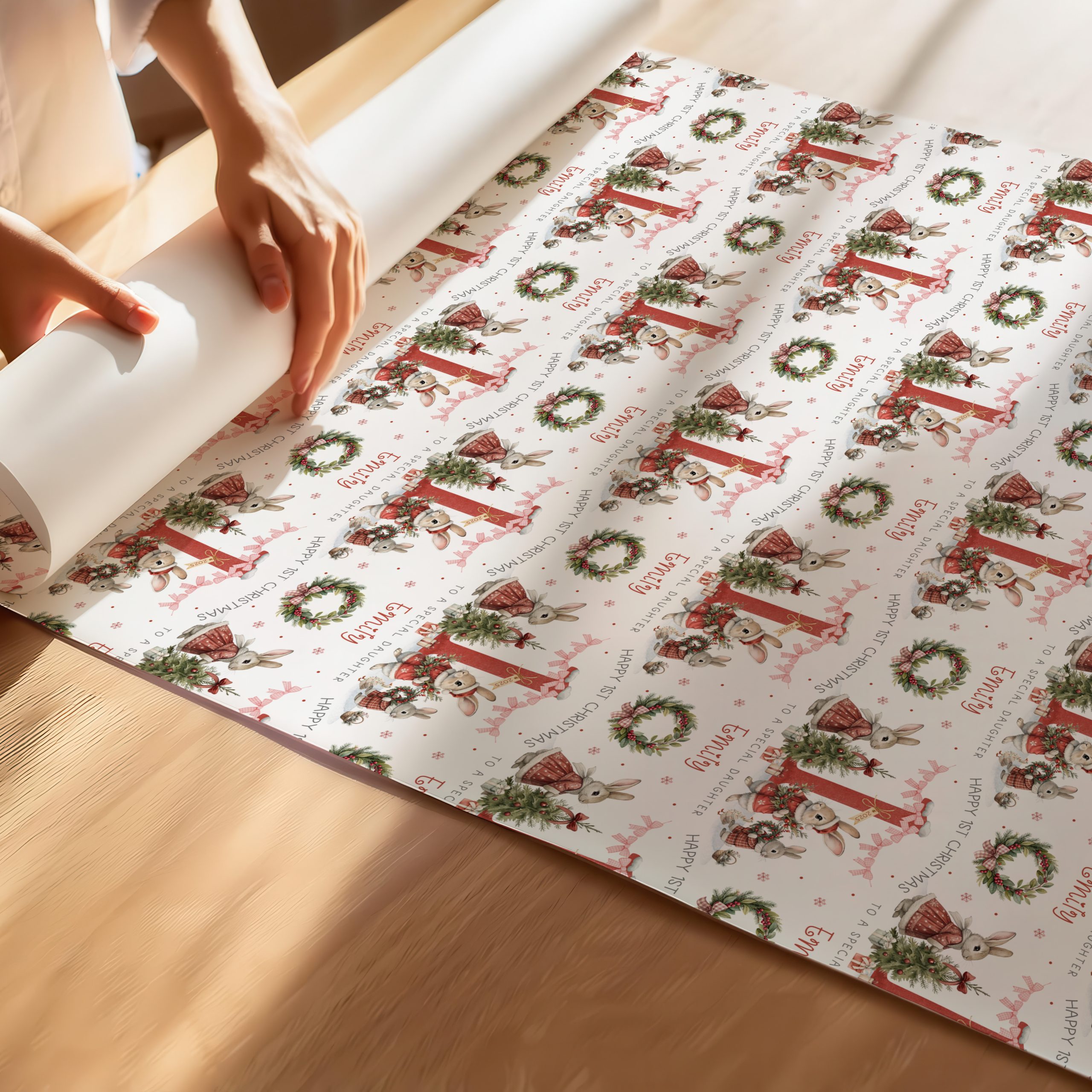 Personalised Babys 1st Wrapping Paper