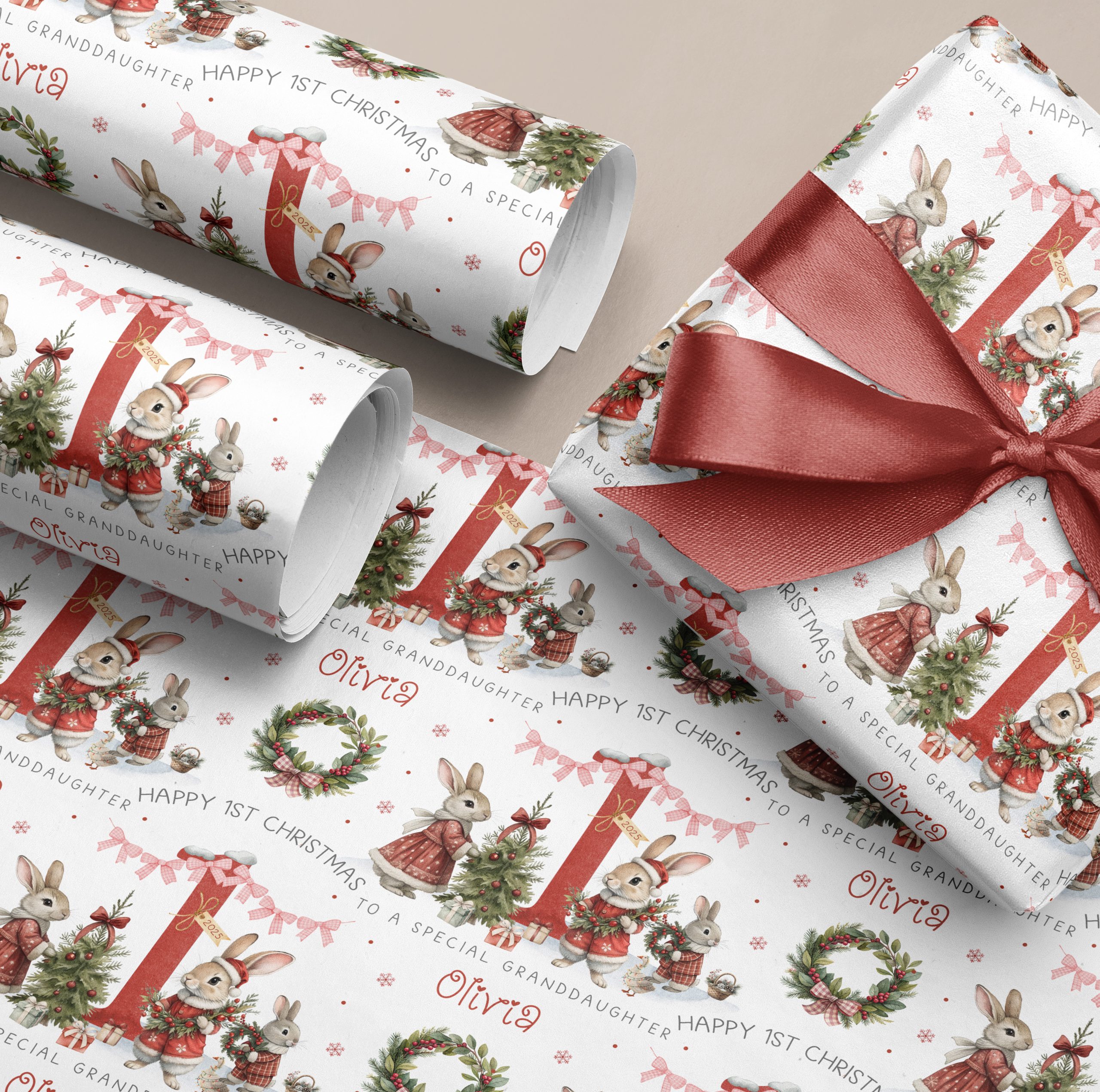 Personalised Babys 1st Wrapping Paper