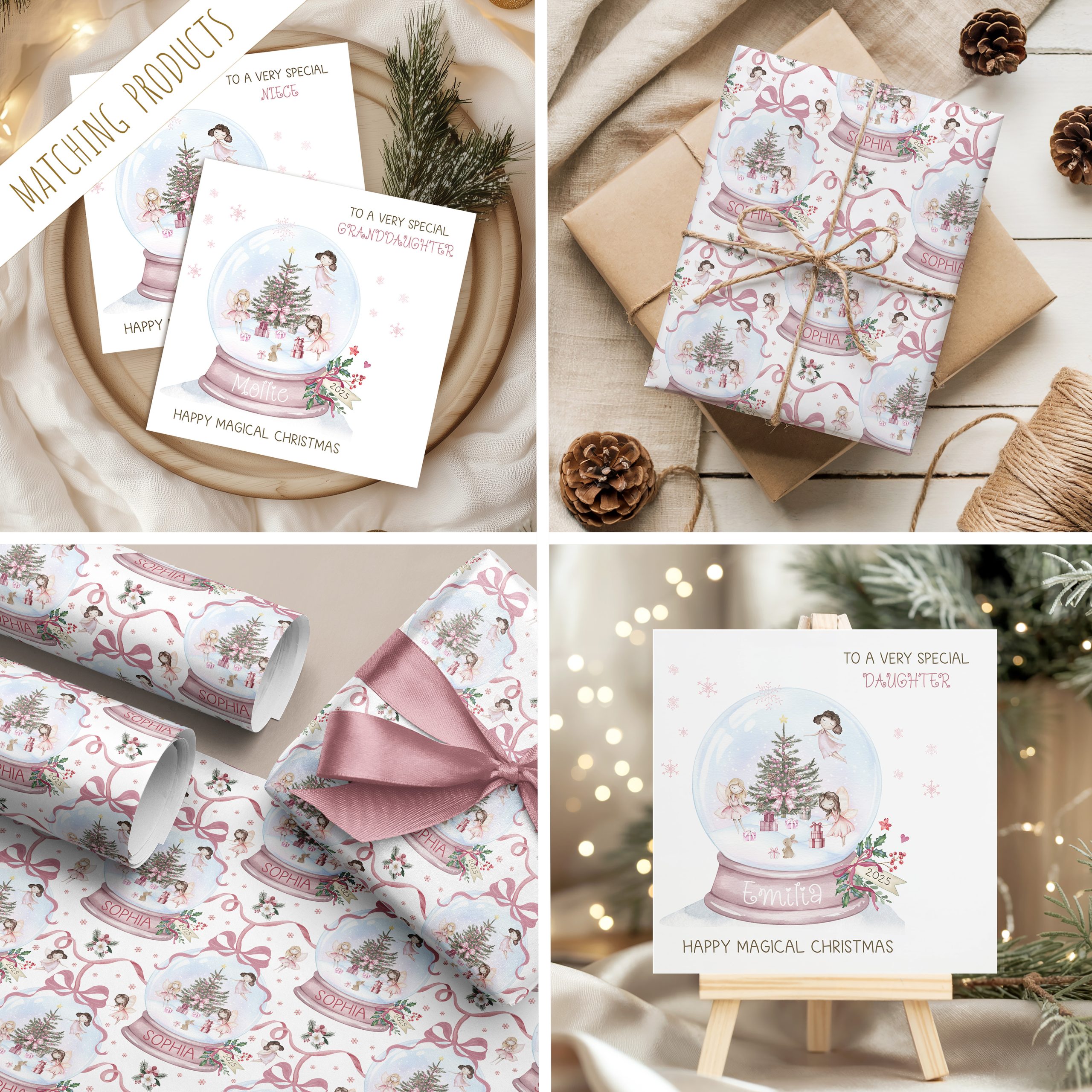 Personalised Fairy Christmas Gift Wrapping Paper