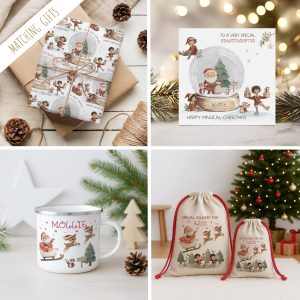 Red Santa & Elves Christmas Sack