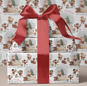 Personalised Santa Claus Christmas Gift Wrapping Paper