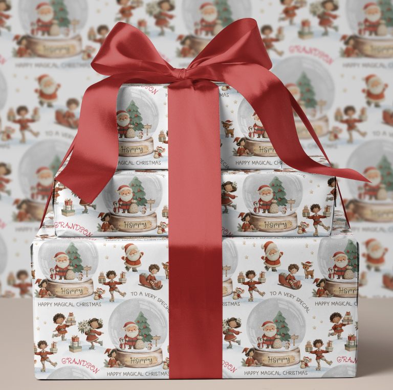 Personalised Santa Claus Christmas Wrapping Paper