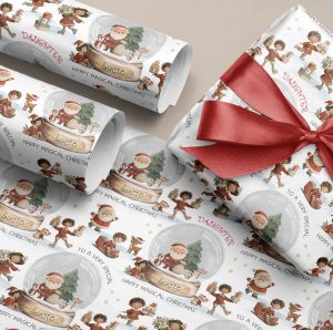 Personalised Santa Claus Christmas Gift Wrapping Paper
