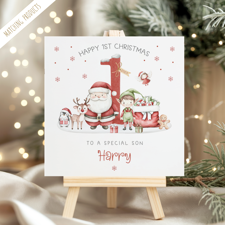 Baby’s Personalised 1st Christmas Card