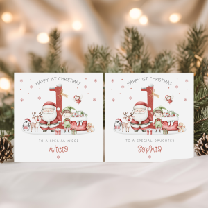 Baby's 1st Personalised Christmas Card