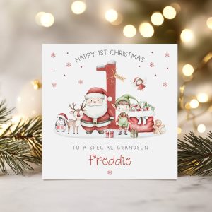 Baby's 1st Personalised Christmas Card
