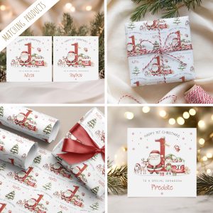 1st Christmas Santa Claus Gift Wrapping Paper