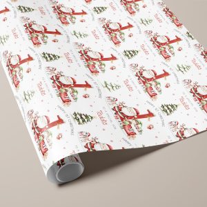 1st Christmas Santa Claus Gift Wrapping Paper