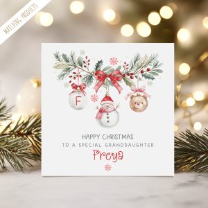 Personalised Snowman Christmas Card