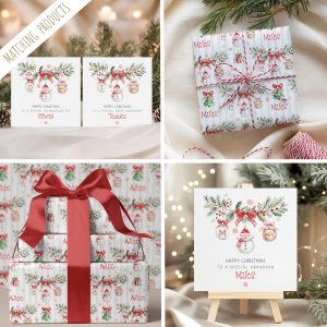 Personalised Christmas Snowman Gift Wrapping Paper