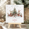 Personalised Festive Rabbits Christmas Card