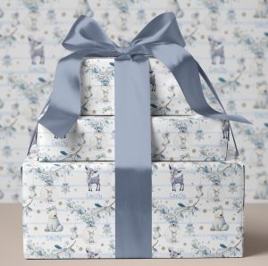girls personalised christmas wrapping paper