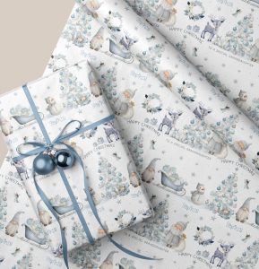 Personalised Christmas Frozen Gift Wrapping Paper