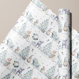 Personalised Christmas Frozen Gift Wrapping Paper