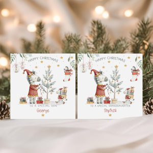 Personalised Childrens Safari Zebra Christmas Card
